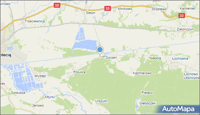 mapa Elżbiecin, Elżbiecin gmina Nakło nad Notecią na mapie Targeo